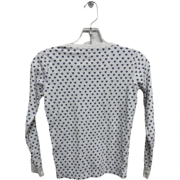 Roller Rabbit pajama top 3 button girls 12 blue hearts white sleepwear PJs - Picture 4 of 6